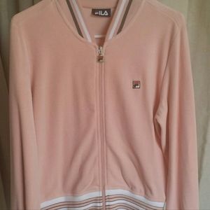 Women's Fila zip up  Velour Athletic Jacket Size M
